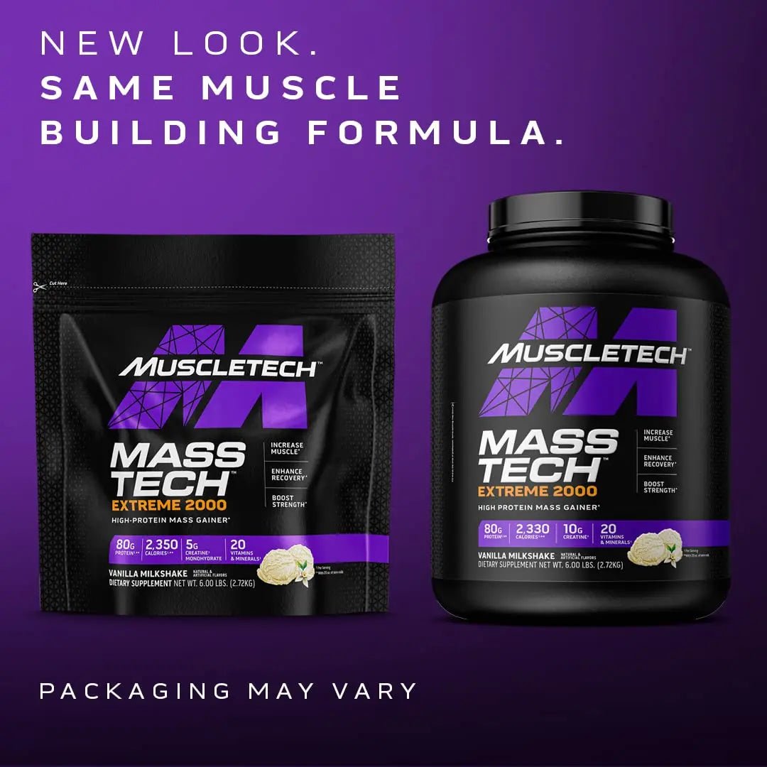 Muscletech Mass Gainer Mass-Tech Extreme 2000, Muscle Builder Whey Protein Powder - TrustMedUSA