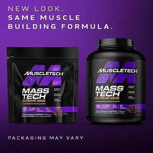 Muscletech Mass Gainer Mass-Tech Extreme 2000, Muscle Builder Whey Protein Powder - TrustMedUSA
