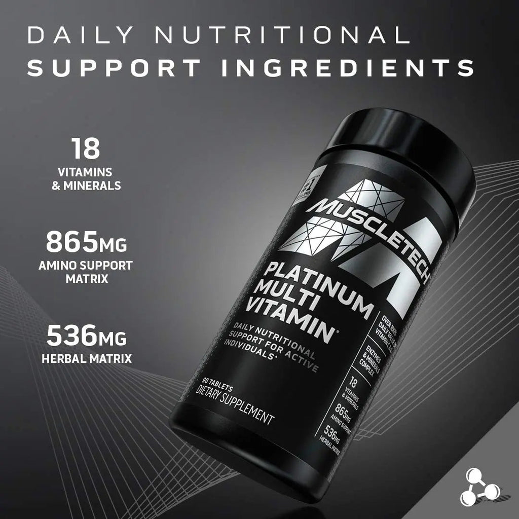 Muscletech Multivitamin for Men & Women Platinum Multivitamin | Vitamin C for Immune - TrustMedUSA
