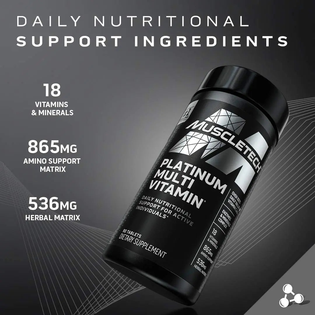 Muscletech Multivitamin for Men & Women Platinum Multivitamin | Vitamin C for Immune - TrustMedUSA