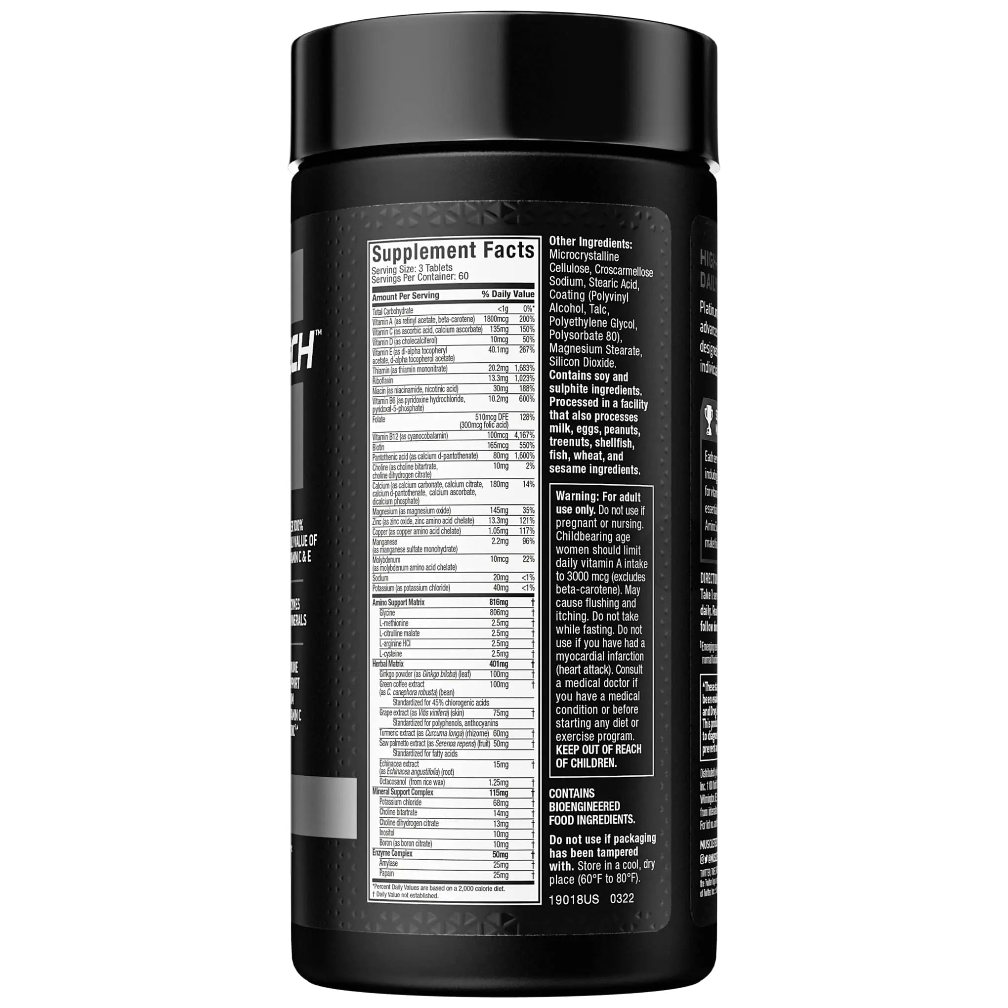 Muscletech Multivitamin for Men & Women Platinum Multivitamin | Vitamin C for Immune - TrustMedUSA
