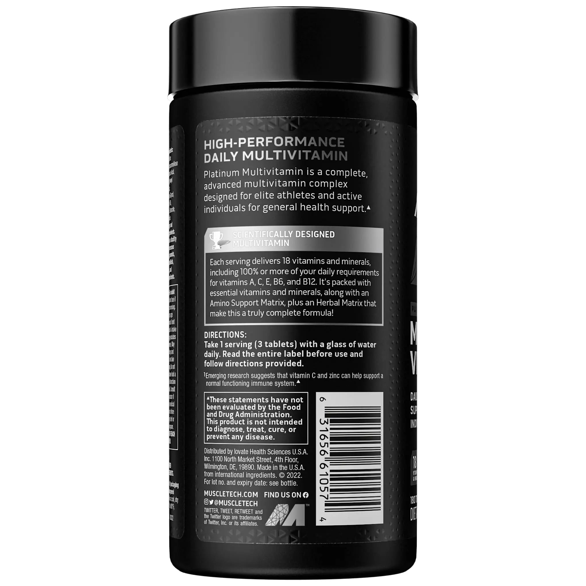 Muscletech Multivitamin for Men & Women Platinum Multivitamin | Vitamin C for Immune - TrustMedUSA