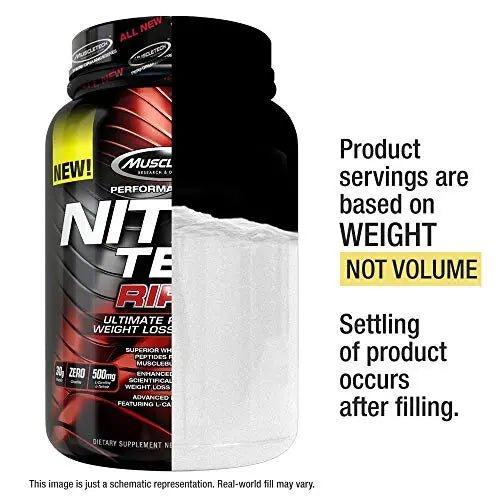MuscleTech Nitro-Tech Ripped Lean Whey Protein Powder Whey Protein Isolate Weight - TrustMedUSA