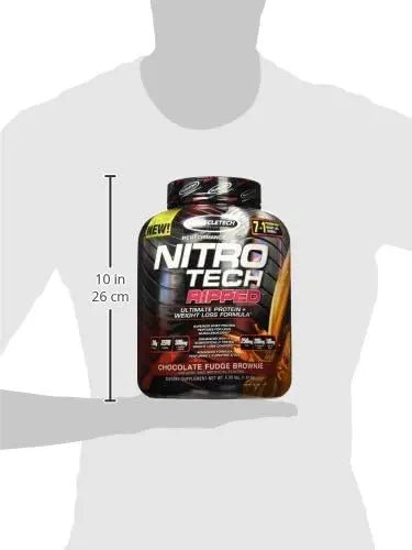 MuscleTech Nitro-Tech Ripped Lean Whey Protein Powder Whey Protein Isolate Weight - TrustMedUSA