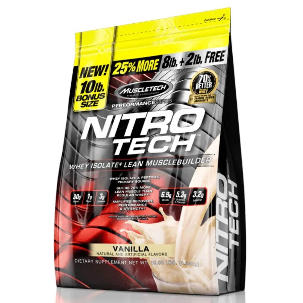 MuscleTech Nitro-Tech Whey Protein Powder Isolate & Peptides | Protein - TrustMedUSA
