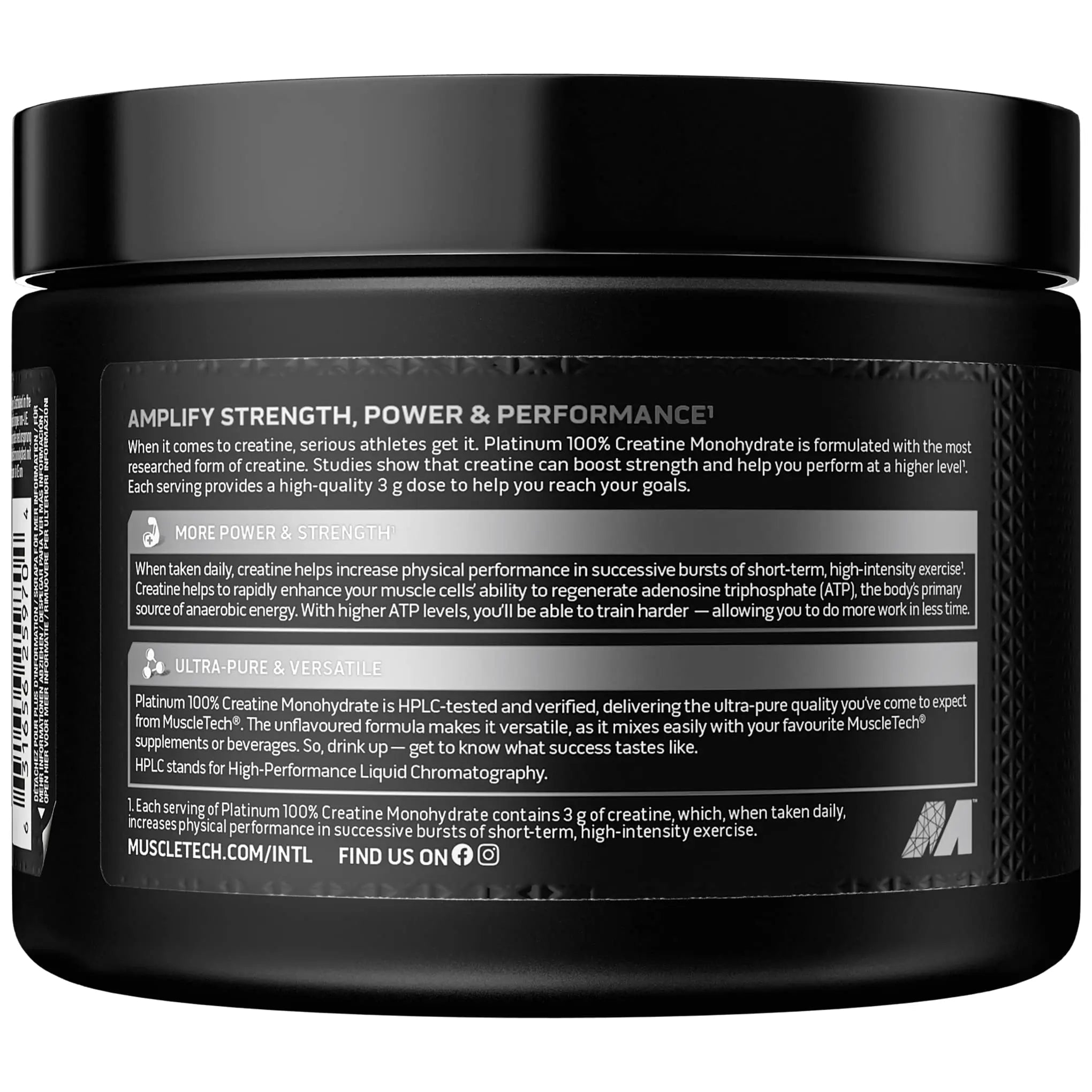 MuscleTech Platinum 100% Creatine Monohydrate Powder, Pure Creatine, Increase - TrustMedUSA