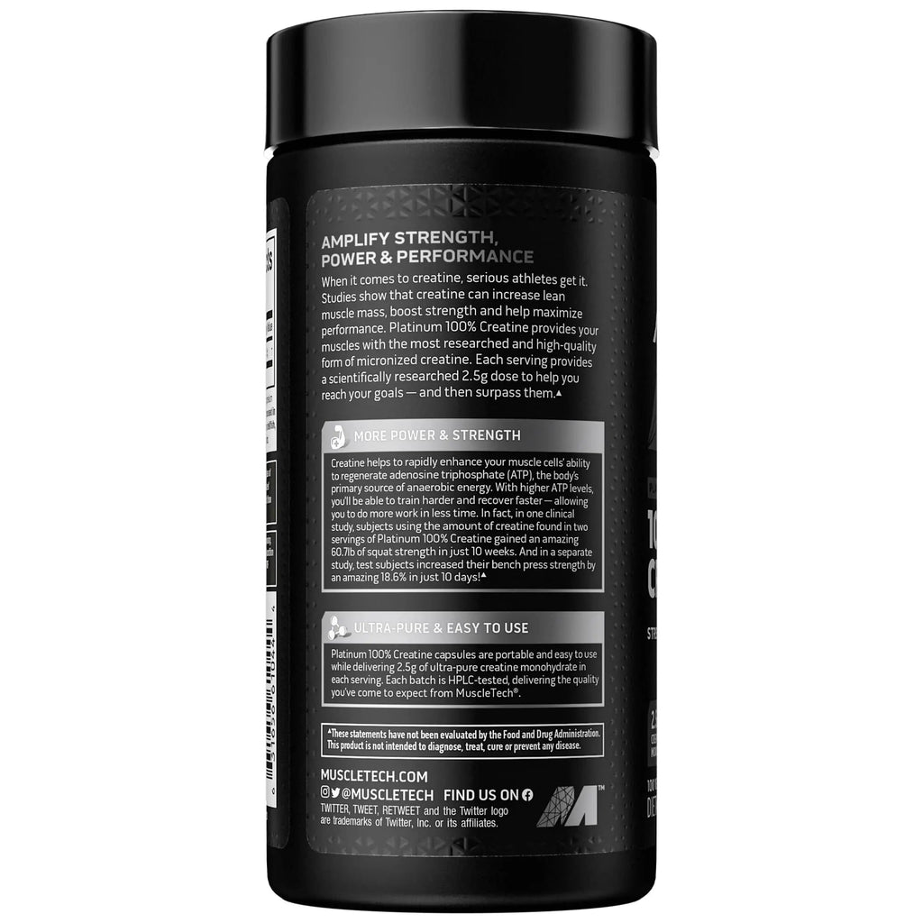 MuscleTech Platinum 100% Creatine Pills | Creatine Monohydrate Pill| | Muscle Recovery - TrustMedUSA
