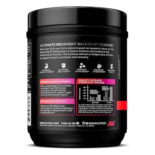 MuscleTech | Platinum 100% EAA+| Essential Amino Acids| Muscle Strength Builder - TrustMedUSA