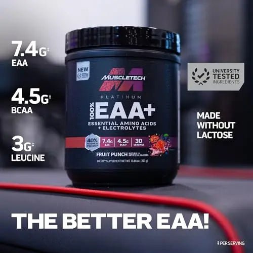 MuscleTech | Platinum 100% EAA+| Essential Amino Acids| Muscle Strength Builder - TrustMedUSA
