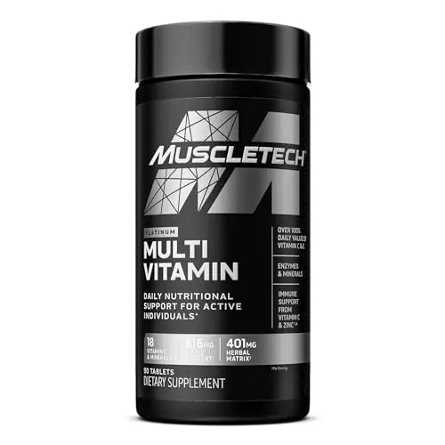 MuscleTech Platinum Multivitamin for Immune Support 18 Vitamins & Minerals Vitamins A - TrustMedUSA
