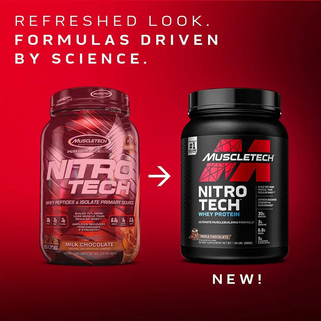 Muscletech Whey Protein Powder (Milk Chocolate, 10 Pound) - Nitro-Tech Muscle Building - TrustMedUSA