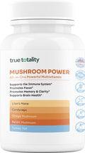 Mushroom Complex Capsules with Lion’s Mane, Reishi, Cordyceps, Chaga & Turkey Tail – True Totality Mushroom Power – Immune, Energy & Focus Support – 90 Vegan Capsules - TrustMedUSA