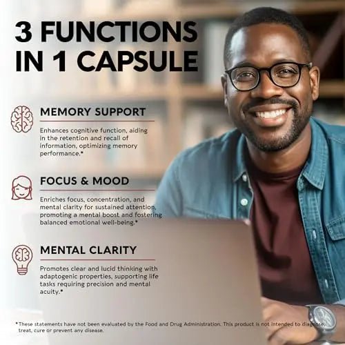 Mushroom Supplement - Organic Lion's Mane | Turkey Tail | Chaga | Cordyceps | Reishi - TrustMedUSA