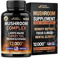 Mushroom Supplement - Organic Lion's Mane | Turkey Tail | Chaga | Cordyceps | Reishi - TrustMedUSA