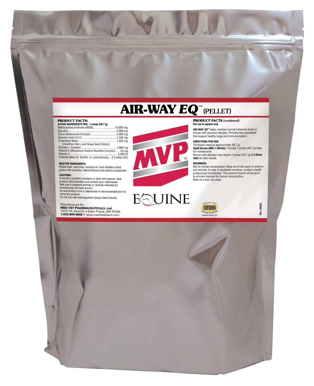 MVP Air-Way EQ Supports Healthy Lung Function and Seasonal Allergy Support in Horses, 5lb - 40 Servings - TrustMedUSA