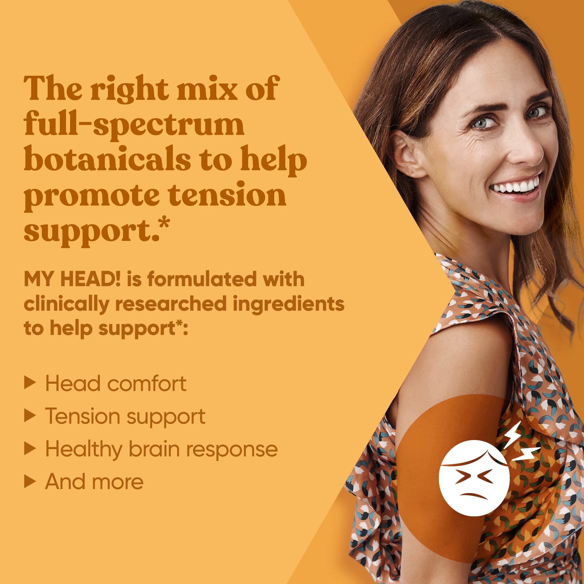 My Head! Headache Vitamins – Sensitivity, Tension, Comfort, Healthy Head Function for A Clear Mind – Fast acting Magnesium, Feverfew, Boswellia, Vitamin D, Ginger, & More – 60 Soft Capsules - TrustMedUSA