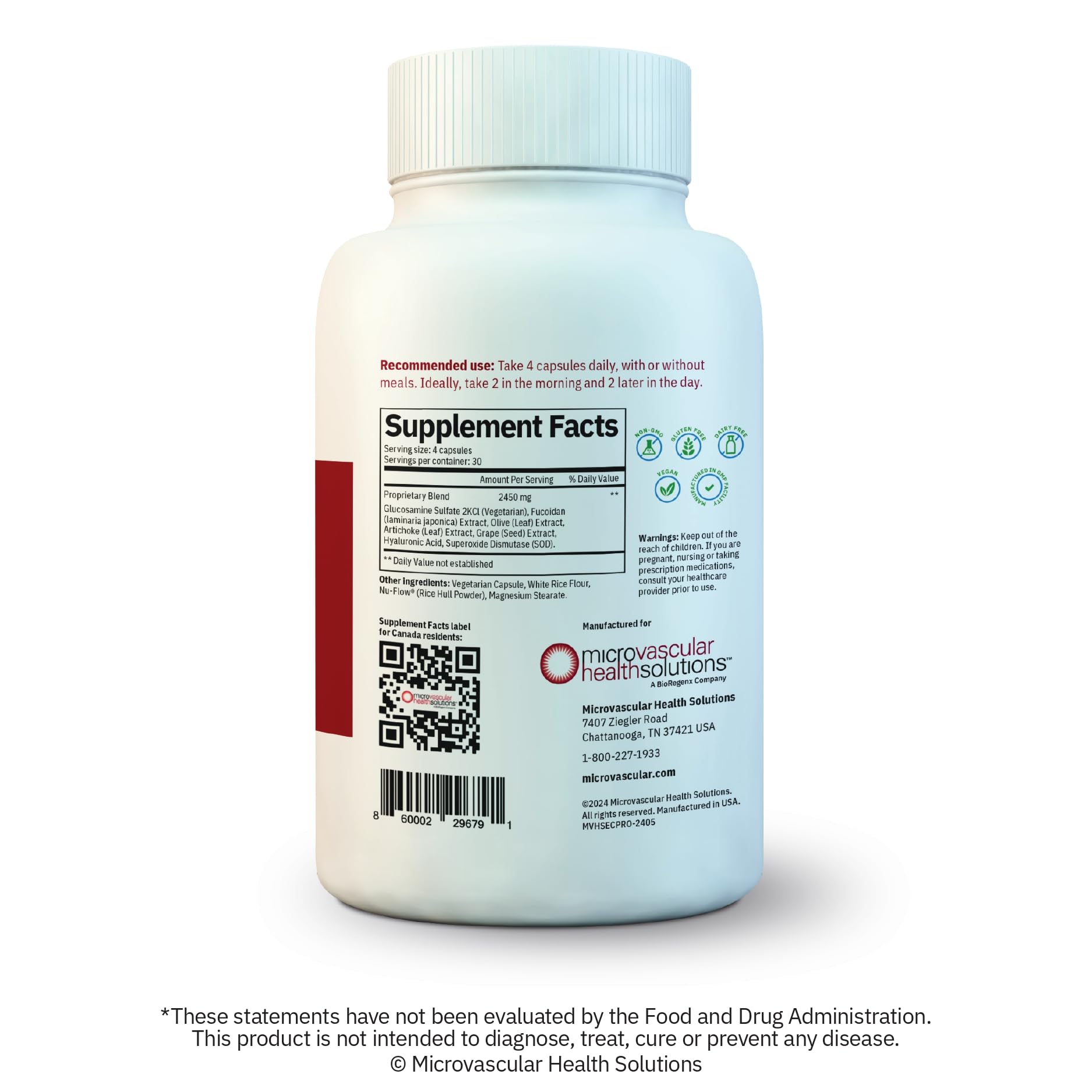MYBODYRX Endocalyx Pro Supplement – Endothelial Glycocalyx Support 120 Capsules - Vascular & Microcirculation Health – Clinically-Studied – Patented – Supports Nitric Oxide Functions - TrustMedUSA