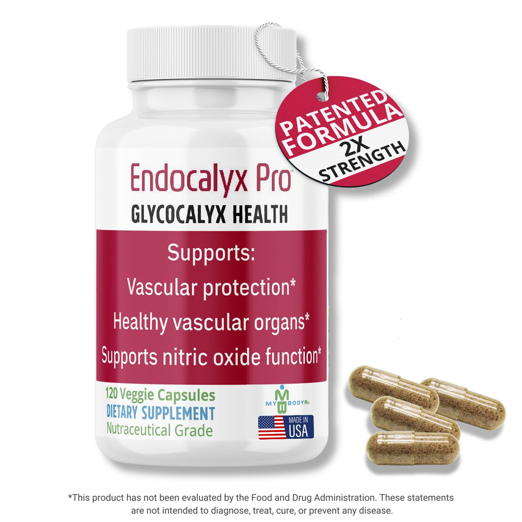 MYBODYRX Endocalyx Pro Supplement – Endothelial Glycocalyx Support 120 Capsules - Vascular & Microcirculation Health – Clinically-Studied – Patented – Supports Nitric Oxide Functions - TrustMedUSA