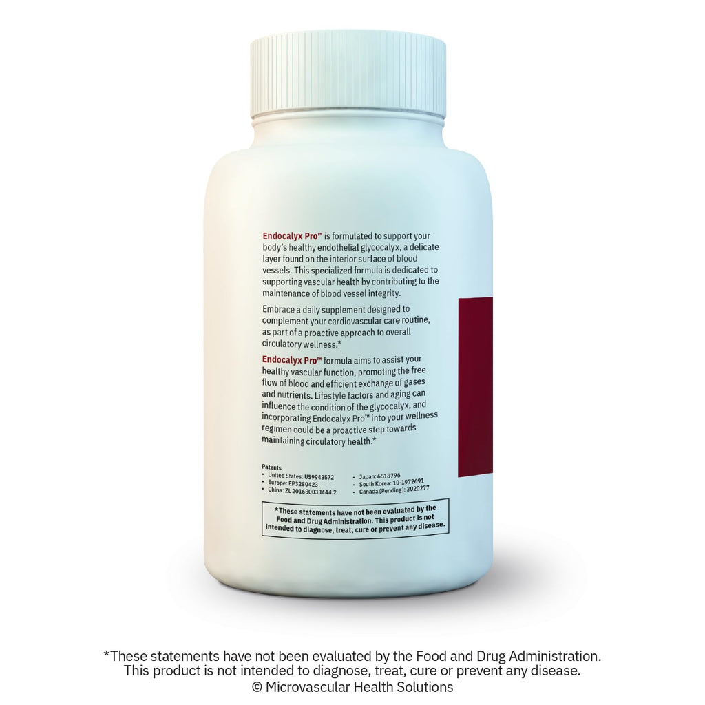 MYBODYRX Endocalyx Pro Supplement – Endothelial Glycocalyx Support 120 Capsules - Vascular & Microcirculation Health – Clinically-Studied – Patented – Supports Nitric Oxide Functions - TrustMedUSA
