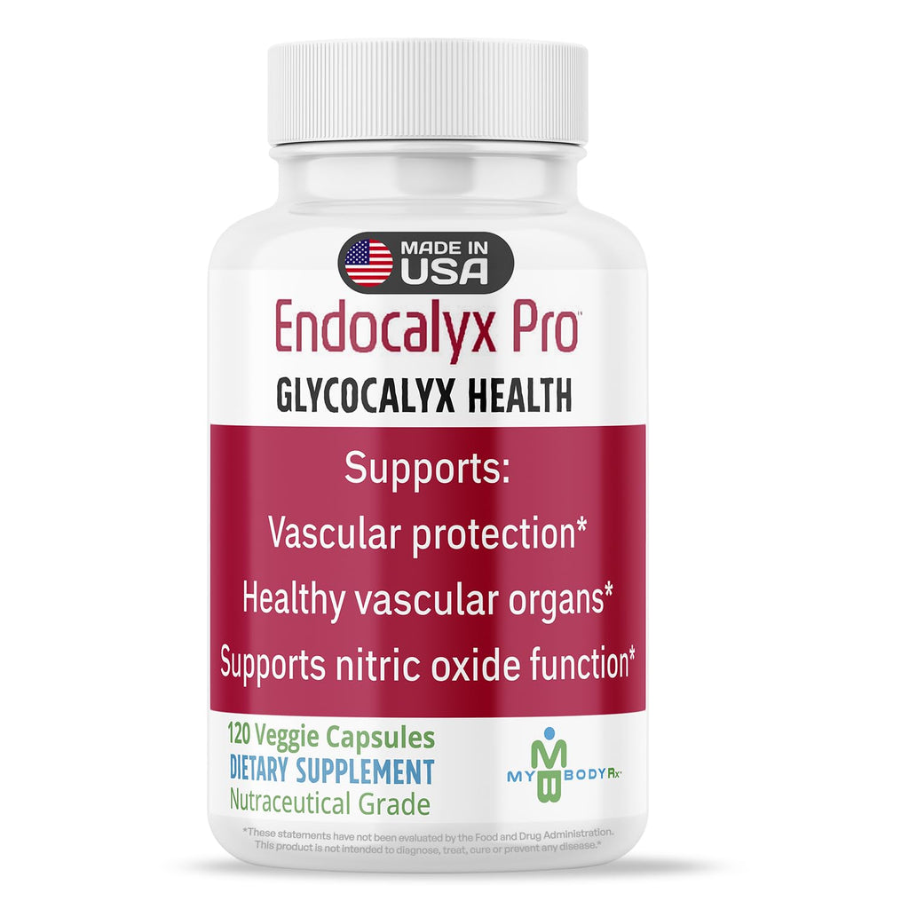 MYBODYRX Endocalyx Pro Supplement – Endothelial Glycocalyx Support 120 Capsules - Vascular & Microcirculation Health – Clinically-Studied – Patented – Supports Nitric Oxide Functions - TrustMedUSA