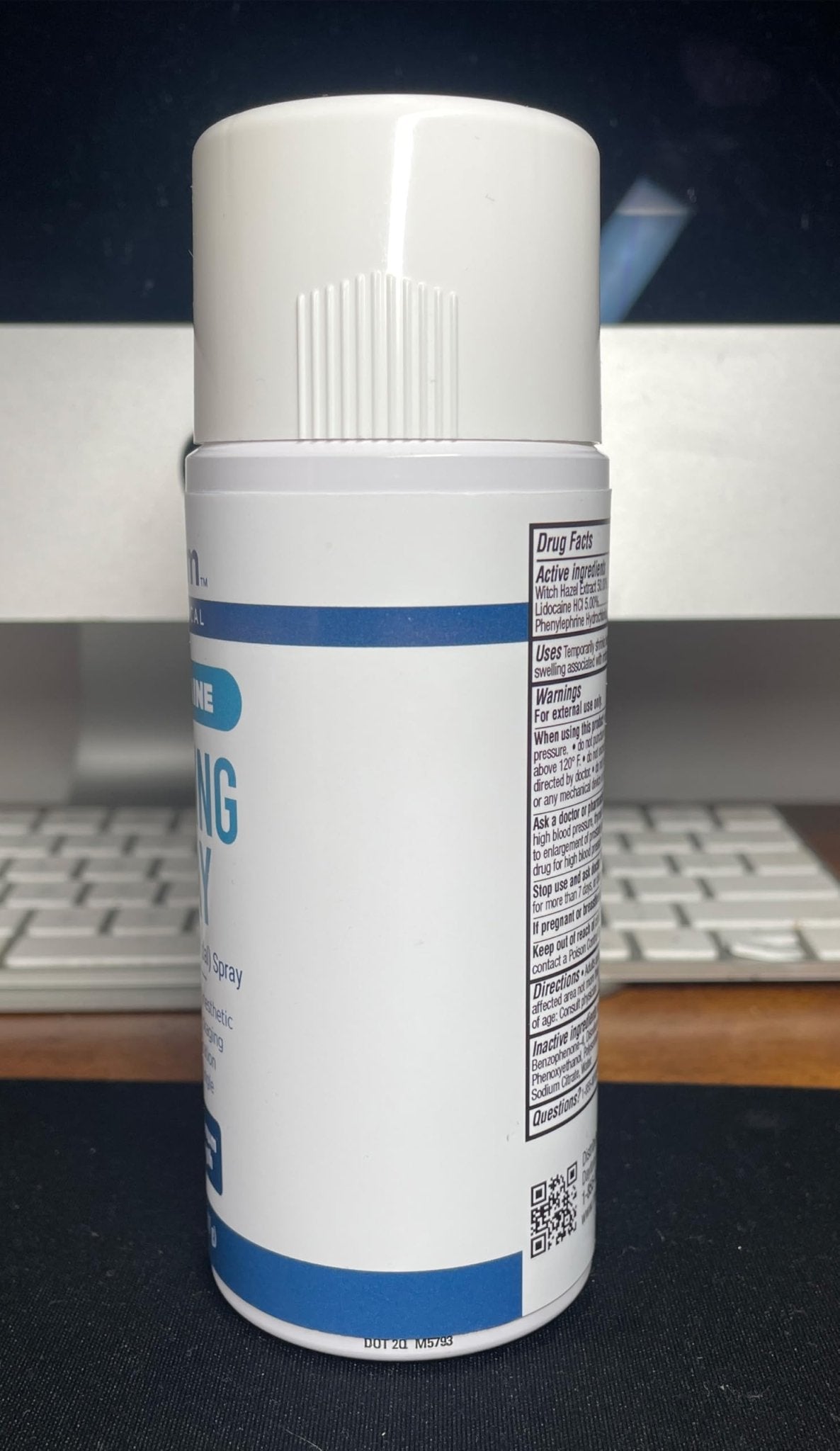Myderm Medical Numbing Spray - 4.5oz - Maximum Strength 5% Lidocaine with Phenylephrine HCl and Witch Hazel - Fast-Acting Reliever with A Touch-Free Application - First Aid Supplies - Made in USA - TrustMedUSA