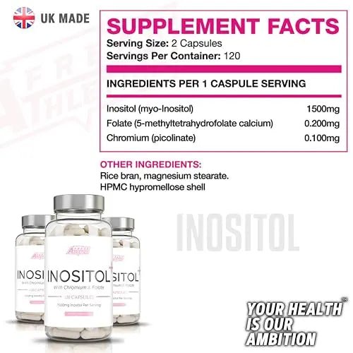 Myo-Inositol Capsules by Freak Athletics - Inositol Capsules with Chromium & Folate - TrustMedUSA