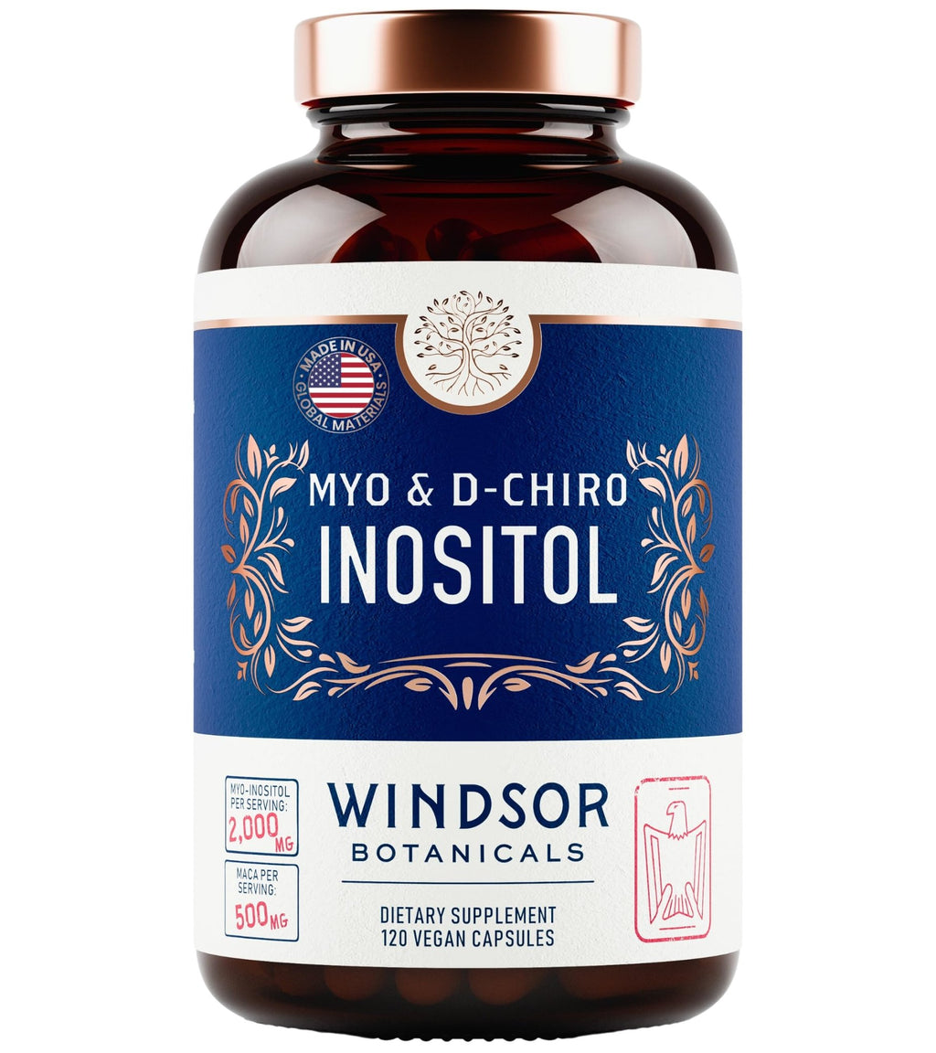 Myo-Inositol & D-Chiro Inositol 40:1 Ratio 2,000 mg - PCOS Supplements with Maca Root & Ashwagandha - Ovarian Health Support Vitamins - Hormone & Fertility Supplements for Women - 120 Vegan Caps - TrustMedUSA