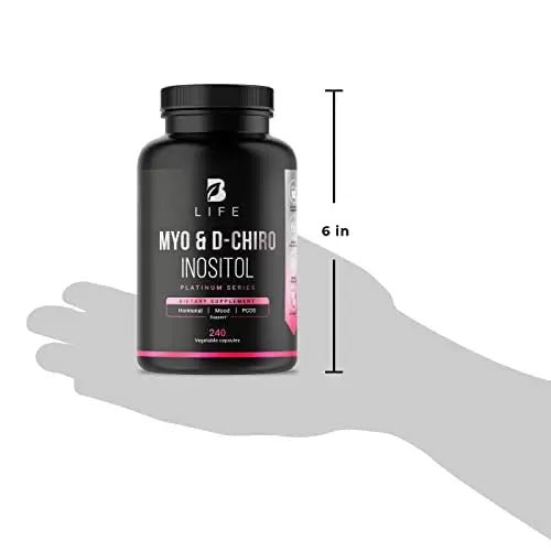 Myo-Inositol & D-Chiro Inositol by B Life - 240 Capsules | Made in USA | 40:1 Ratio - TrustMedUSA