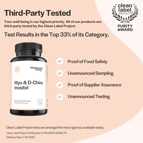 Myo-Inositol & D-Chiro Inositol Capsules, 90-Day Supply, 40:1 Ratio for Hormonal Balance - TrustMedUSA