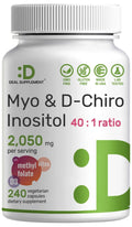 Myo-Inositol & D-Chiro Inositol Supplement (40:1) 2,050mg Per Serving, 240 Veggie Cap - TrustMedUSA