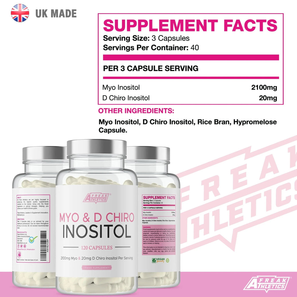 Myo-Inositol & D Chiro Inositol - Supports Women with PCOS -120 Capsules - Promotes - TrustMedUSA