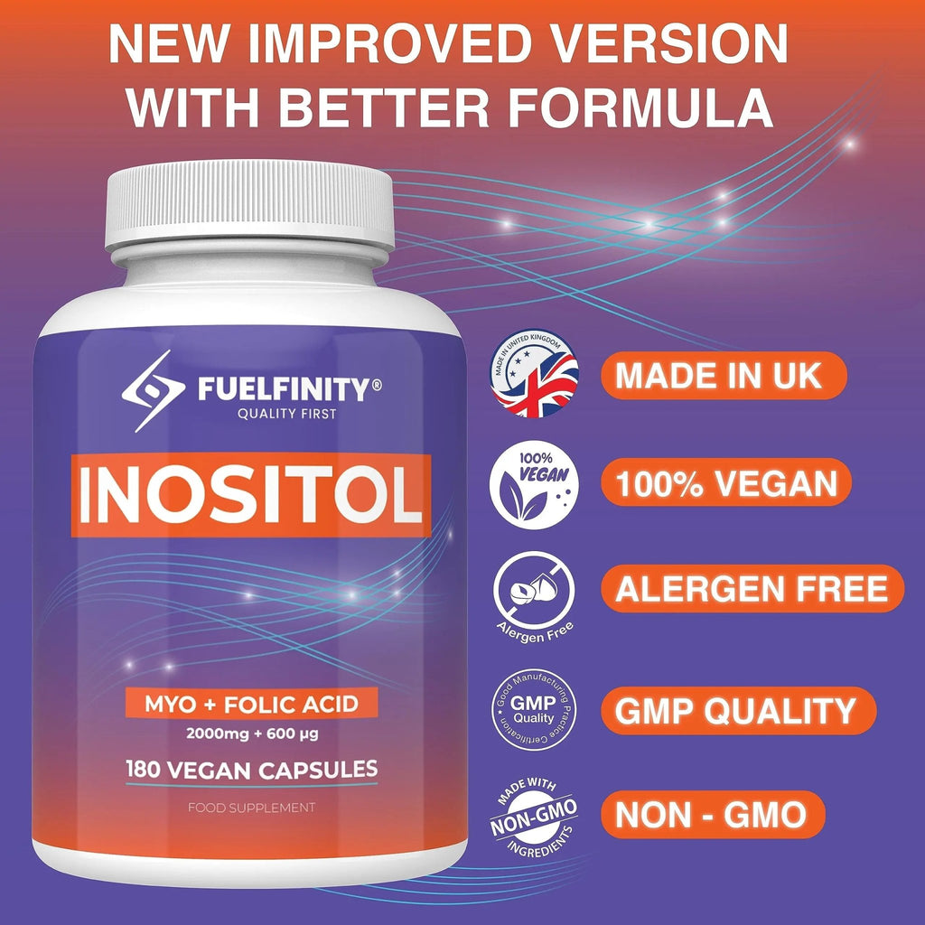Myo-Inositol & Folic Acid | 2000mg Inositol | 180 Capsules | PCOS and Fertility Supplement - TrustMedUSA