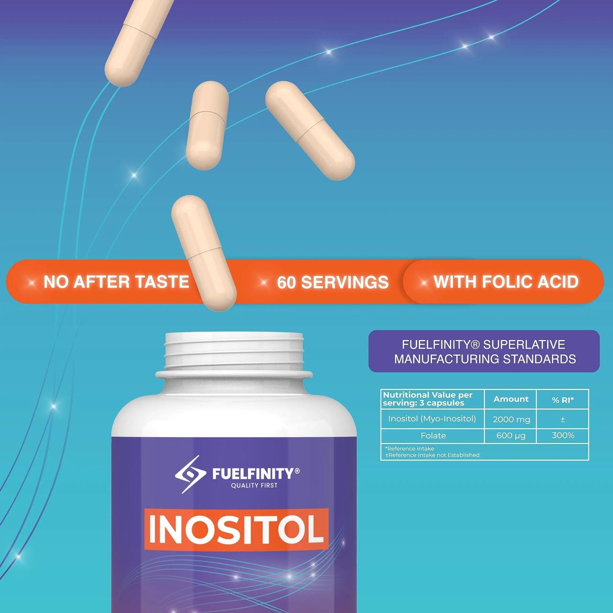 Myo-Inositol & Folic Acid | 2000mg Inositol | 180 Capsules | PCOS and Fertility Supplement - TrustMedUSA