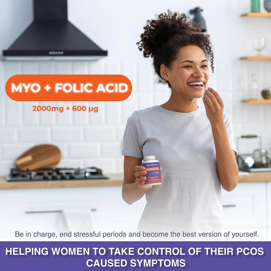 Myo-Inositol & Folic Acid | 2000mg Inositol | 180 Capsules | PCOS and Fertility Supplement - TrustMedUSA