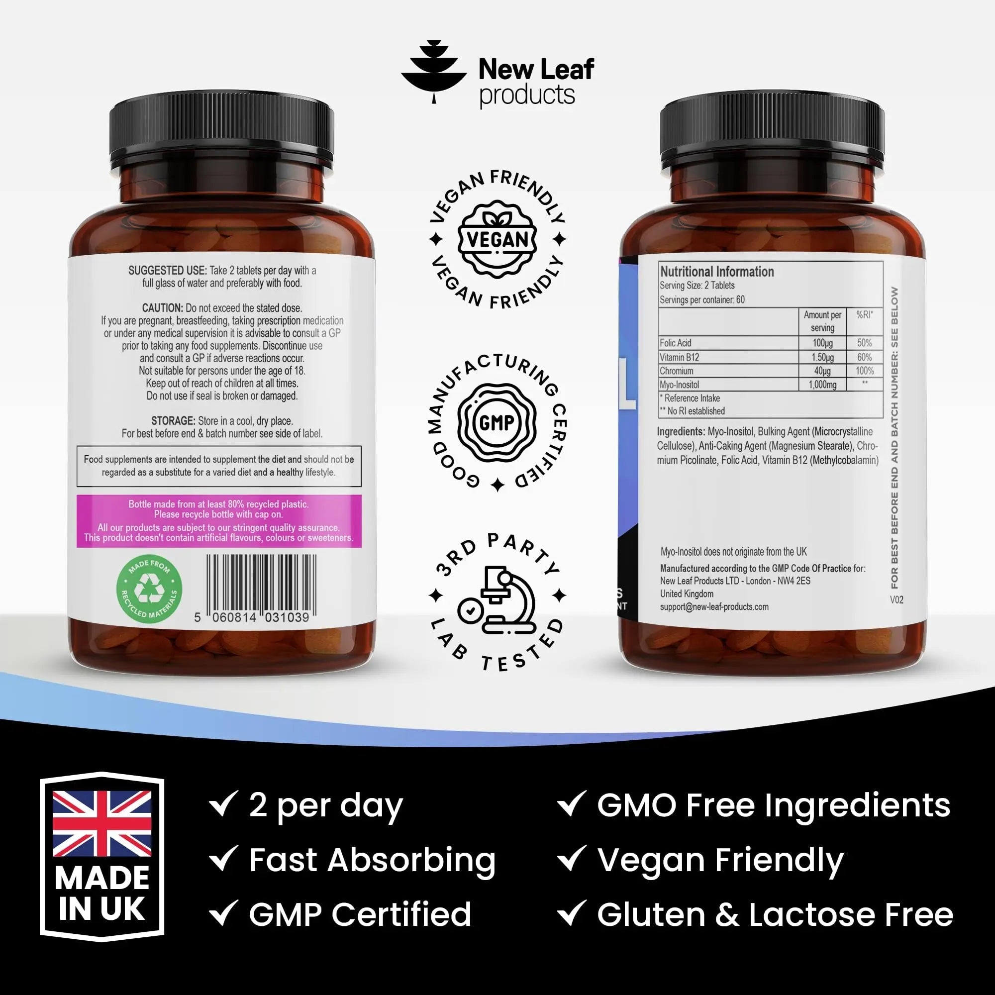 Myo-Inositol PCOS Supplement - Myo Inositol Tablets PCOS Supplement Enriched - TrustMedUSA