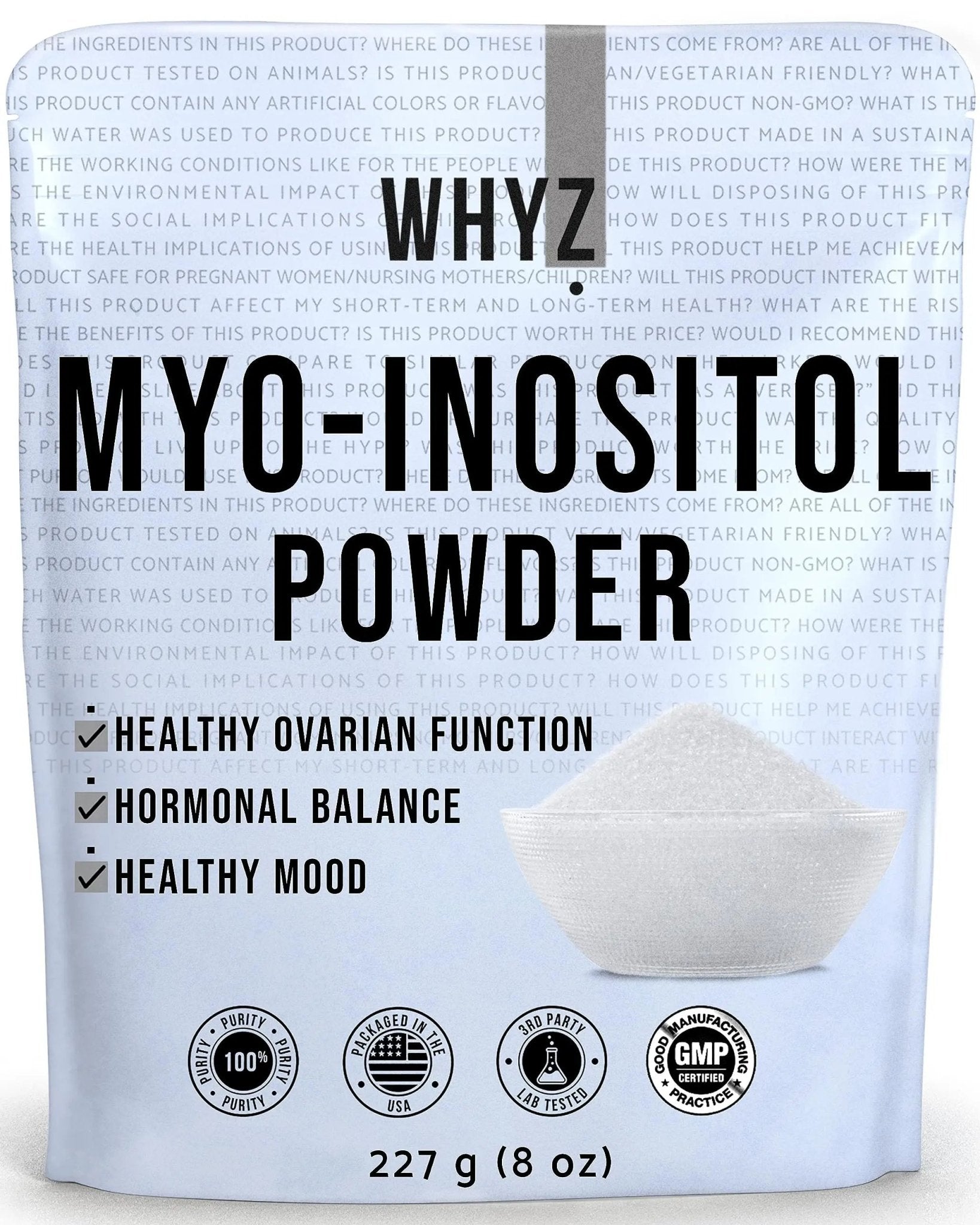 Myo-Inositol Powder 8oz, Natural Myo Inositol Supplement for Ovarian Support - TrustMedUSA