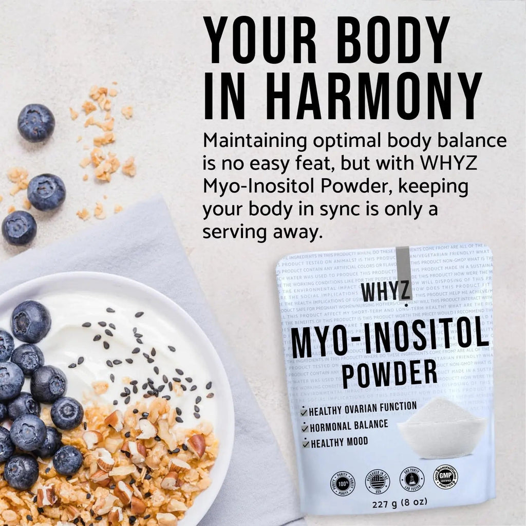 Myo-Inositol Powder 8oz, Natural Myo Inositol Supplement for Ovarian Support - TrustMedUSA