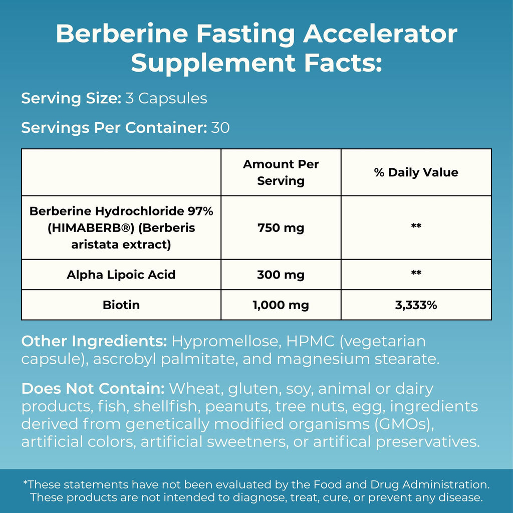 MYOXCIENCE Berberine Fasting Accelerator | Himaberb Berberine HCL with ALA (Alpha Lipoic Acid) and Biotin (90 Capsules) - Maple Wellness Supplements