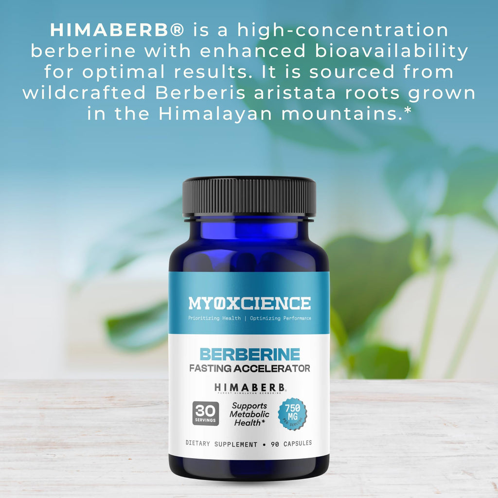 MYOXCIENCE Berberine Fasting Accelerator | Himaberb Berberine HCL with ALA (Alpha Lipoic Acid) and Biotin (90 Capsules) - Maple Wellness Supplements
