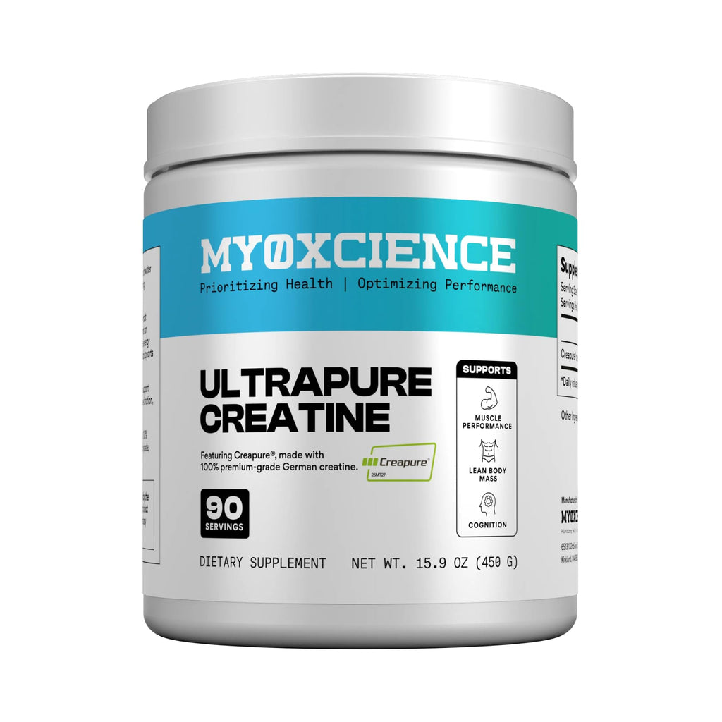 MYOXCIENCE Creapure® Creatine | 5 Grams German Creatine Monohydrate Per Serving | Supports Muscle Performance, Lean Body Mass, & Cognition (90 Serving Jar) - Maple Wellness Supplements