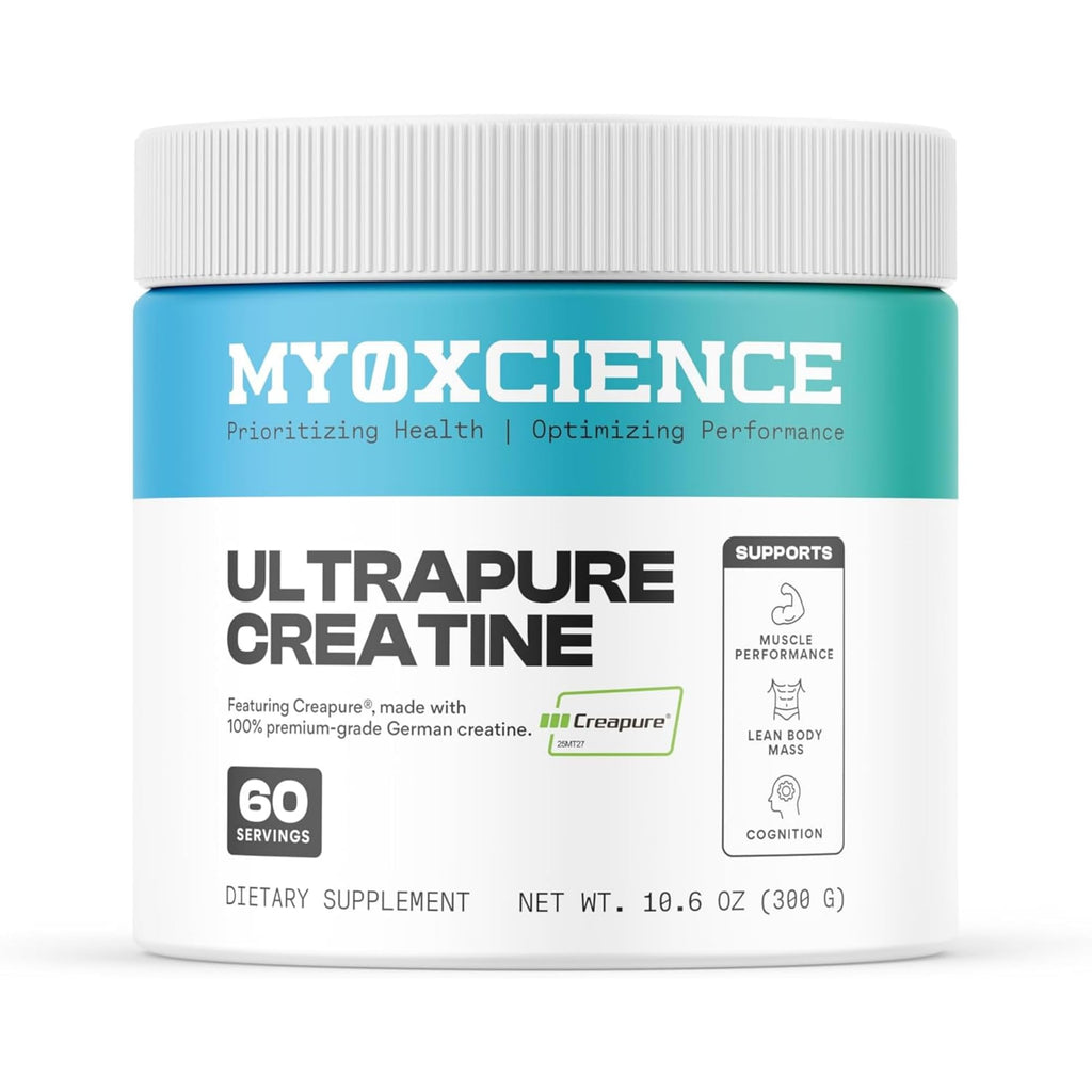 MYOXCIENCE Creapure® Creatine Monohydrate | Supports Strength & Muscle Mass, Cognition and Lean Body Mass | Unflavored 60 Servings - Maple Wellness Supplements