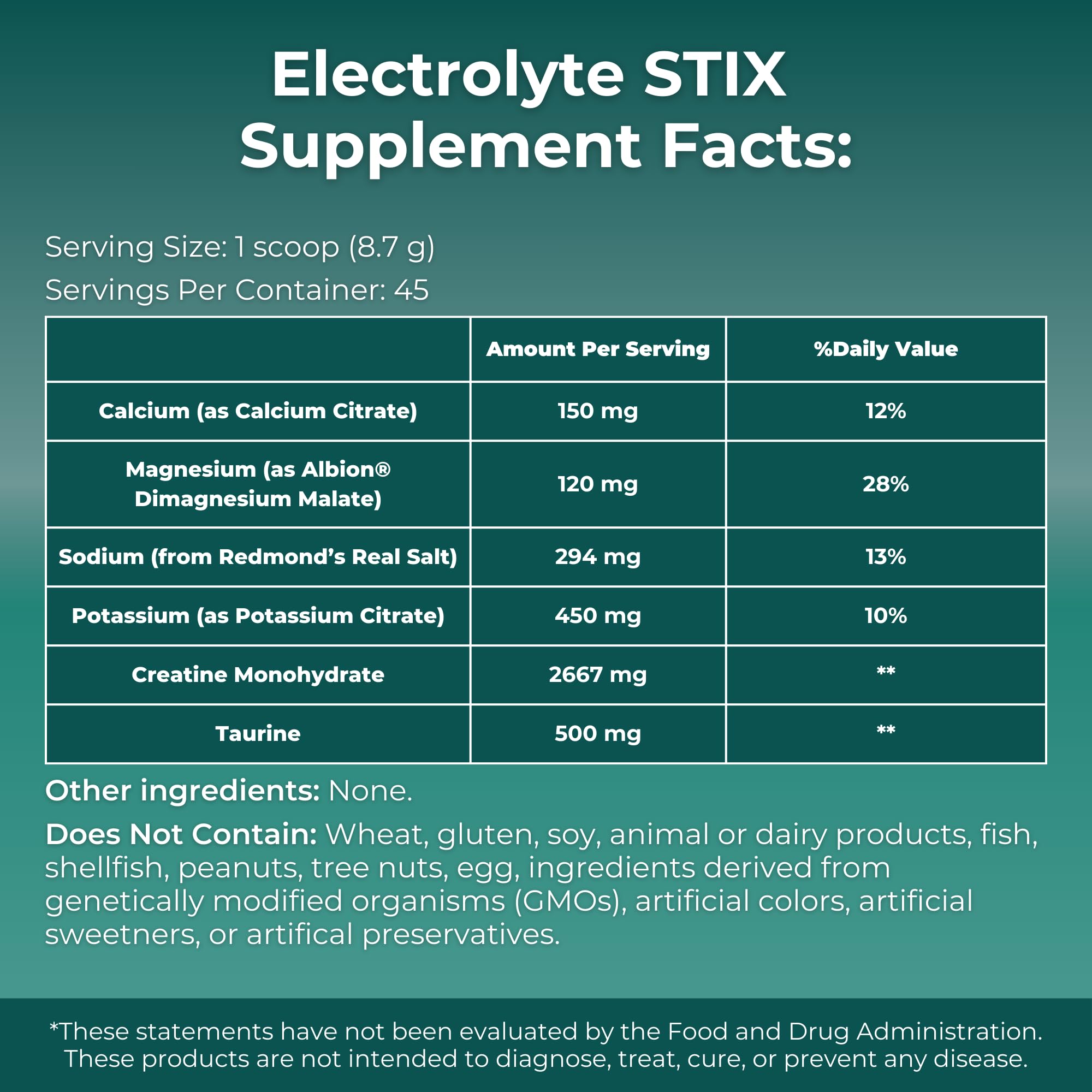 MYOXCIENCE Electrolyte STIX | Creatine Electrolyte Powder | Recovery from Exercise & Muscle Development w/Real Salt (Unflavored) (Jar 45 ct) - Maple Wellness Supplements