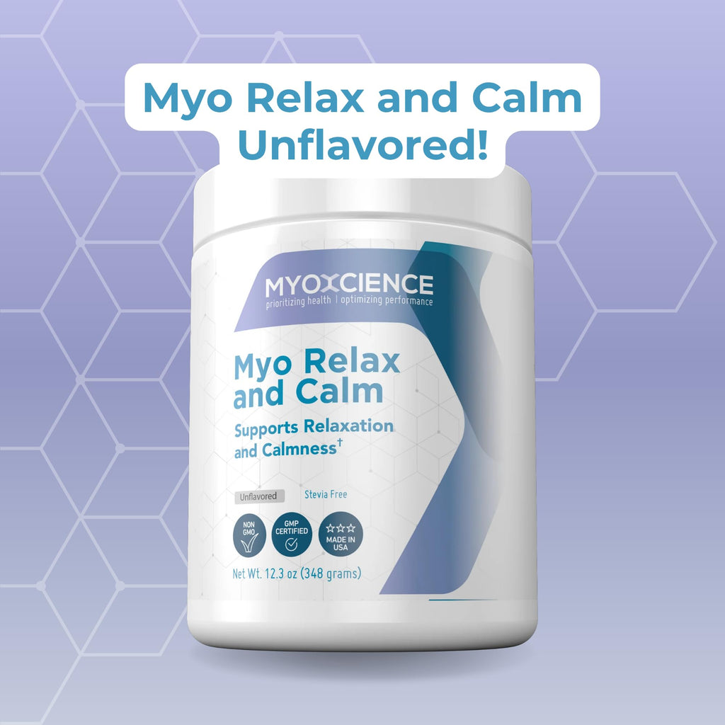MYOXCIENCE Myo Relax & Calm | Myo-Inositol, L-Theanine, Taurine, Magnesium & GABA | Supports Sleep, Neurotransmitter & Hormone Support (Unflavored) (60 Servings) - Maple Wellness Supplements