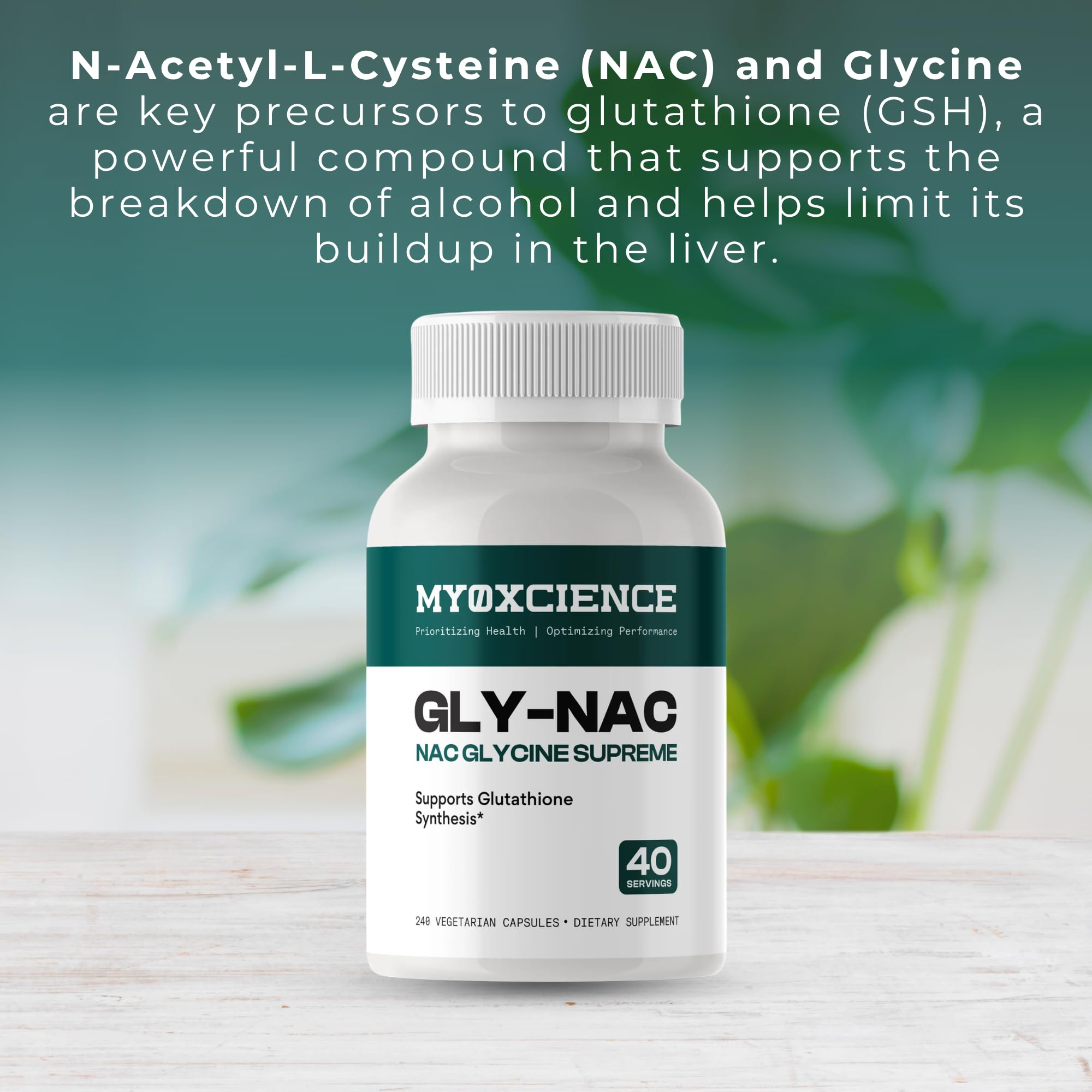 MYOXCIENCE NAC Supreme Capsules | 1.6 G N-Acetyl-L-Cysteine per Serving | 40 Servings - Maple Wellness Supplements