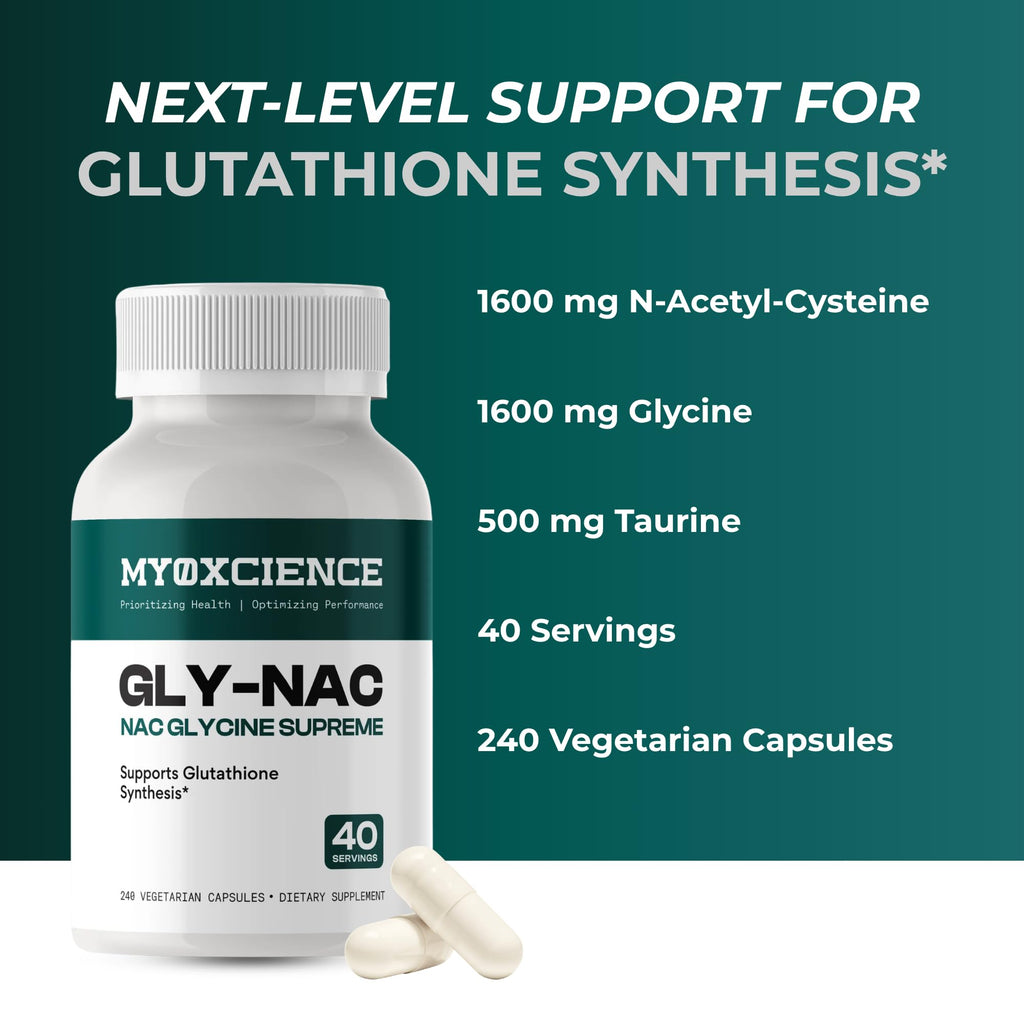 MYOXCIENCE NAC Supreme Capsules | 1.6 G N-Acetyl-L-Cysteine per Serving | 40 Servings - Maple Wellness Supplements