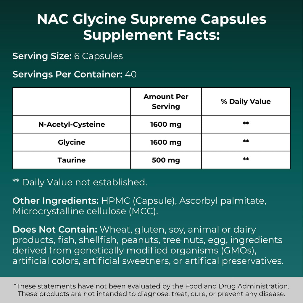 MYOXCIENCE NAC Supreme Capsules | 1.6 G N-Acetyl-L-Cysteine per Serving | 40 Servings - Maple Wellness Supplements