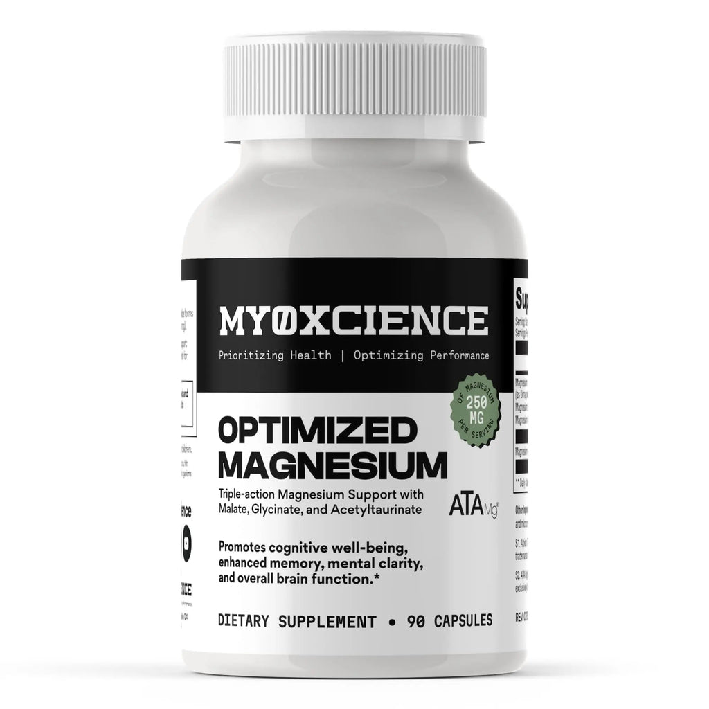MYOXCIENCE Optimized Magnesium Glycinate + Magnesium Taurate (as ATAmag®) for High Brain Bioavailability to Support Stress Relief and Sleep | 30 Servings - TrustMedUSA