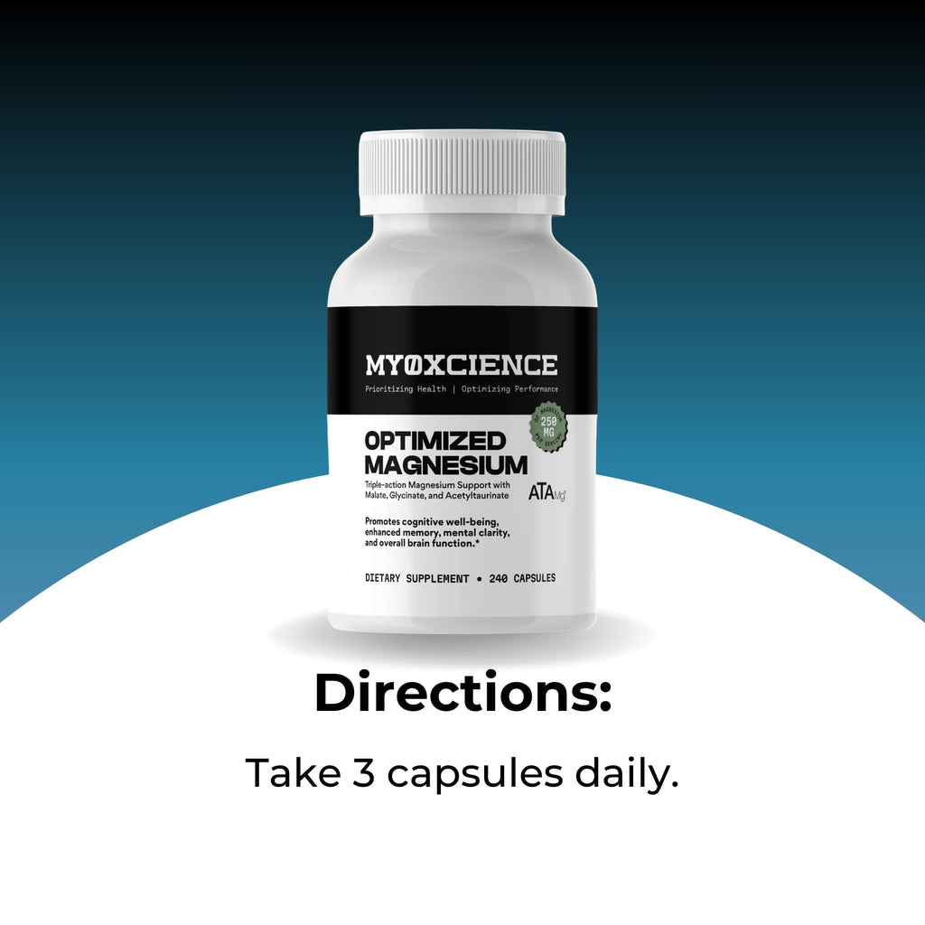 MYOXCIENCE Optimized Magnesium Glycinate + Magnesium Taurate (as ATAmag®) for High Brain Bioavailability to Support Stress Relief and Sleep | 80 Servings - Maple Wellness Supplements