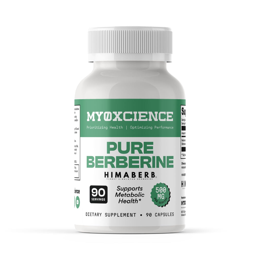 MYOXCIENCE Pure Berberine Himaberb | 500 mg of Berberine HCl per Serving | 90 Servings - Maple Wellness Supplements
