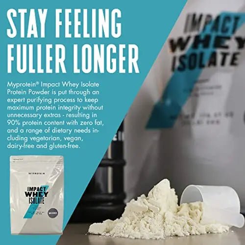 Myprotein Impact Whey Isolate Protein Powder, Gluten Free Protein Powder, Muscle Mass - TrustMedUSA